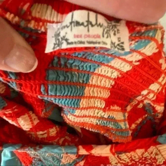 Intimately Free maxi red floral Hawaiian dress free people size XS cherry red - Picture 6 of 6